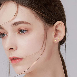 Pendientes de Plata S925 con Diseño Geométrico Brillante, Estilo Moderno, Mini Joyería de Moda 2021 - Product Image 3