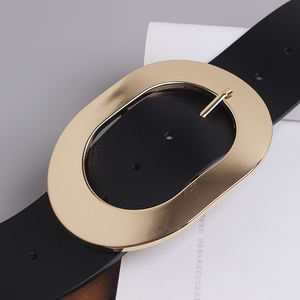 <span class=keywords><strong>Ceinture</strong></span> en cuir véritable à <span class=keywords><strong>boucle</strong></span> large et ovale pour femmes et dames, vente en gros - Product Image 6