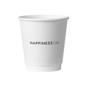 Vaso de Papel de 10 oz con Diseño de Logotipo Texturizado, Vaso de Café de Papel Biodegradable de Doble Pared, Vasos Impresos con Lámina Dorada - Product Image 1