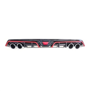 Welta Wholesale Nouveau Diffuseur de Pare-chocs Arrière ABS+PP pour 10ème génération 2016-2019 à Fixation par Vis Noir+Rouge - Product Image 2