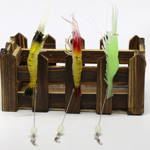 Señuelo de camarón suave de alta simulación, 95mm, 6g, con gancho para pesca en agua dulce, cebo biónico, pesca nocturna, luminoso - Product Image 3