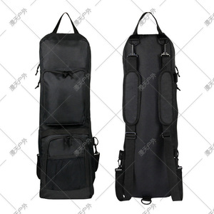 Bolsa de yoga de gran capacidad, mochila portátil de nailon para almacenamiento de colchoneta de yoga, para acampar al aire libre, plegable, con cierre de cremallera, color negro - Product Image 3