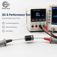 Diode redresseuse axiale haute stabilité 1000V 10A à faible fuite, à trou, industrielle pour systèmes d'alimentation intensifs, puissance maximale 35W