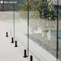 Clôture de piscine sans cadre en verre, en acier inoxydable, résistante à la corrosion, durable et esthétique, pour hôtels et villas