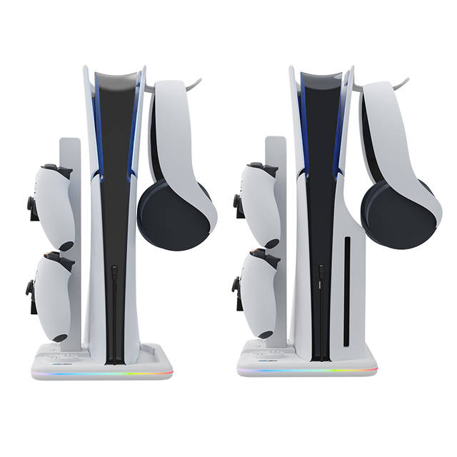 Cooling Stand with Controller Charging Station for PS5 Slim Console(Digital/Dis C)PS5 Slim Accessories