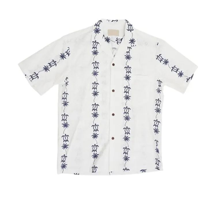 Vakantie Goede Kwaliteit Mannen Katoenen Hawaiian Strand Snel Droog Korte Mouw Shirts Voor Man