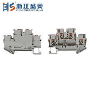 ELYC PT2.5 2.5mm Wire Cable Spring Strip Plug-in AWG24-12 4-Pole Copper Quick Lock <strong>Terminal</strong> Block <strong>Connector</strong> 32A Max - Product Image 2