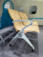 Fauteuils d'attente modernes en cuir PU avec accoudoirs pour cliniques, hôpitaux, réceptions, conférences, invités et espaces publics – Personnalisables