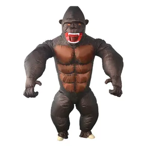 Kingkong-Disfraz inflable de gorila para adultos, traje de fiesta de Halloween, Cosplay Unisex de broma de Margarita