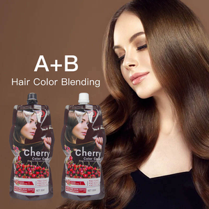MOKUER Crema Colorante per Capelli all'Estratto di Ciliegia <span class=keywords><strong>Senza</strong></span> <span class=keywords><strong>Ammoniaca</strong></span>, <span class=keywords><strong>Colore</strong></span> Nero Ciliegia per Copertura Capelli Grigi 500ml*2 - Product Image 4