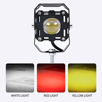 Feux de travail LED multicolores en aluminium pour moto, faisceau rouge, blanc, jaune, éclairage externe pour ATV UTV