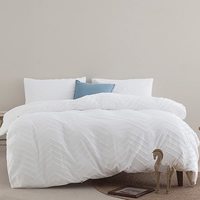 Housses de couette en microfibre délavées, 3 pièces, style Boho, personnalisé, pour la maison, broderie, Shabby Chic, vente en gros