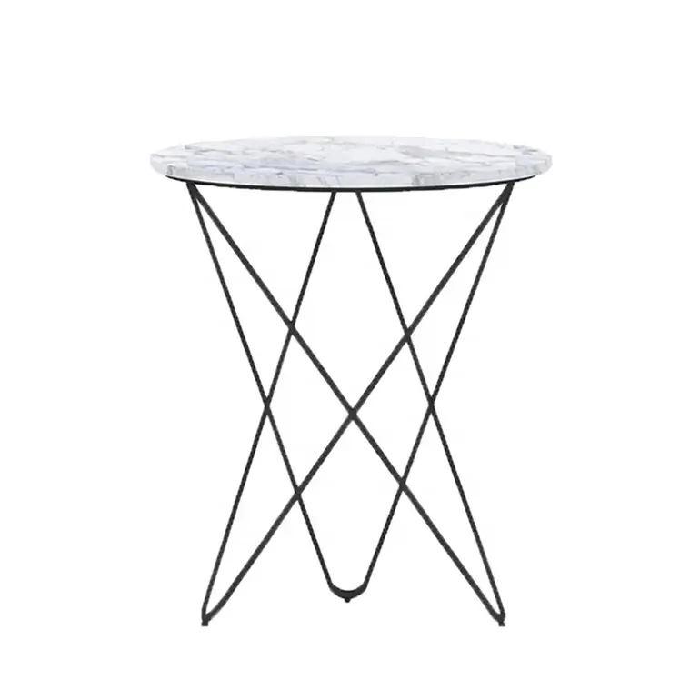 Hot selling in china metal frame marble coffee table