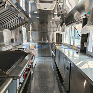 Chammp Vintage Food Trailer Food Kar Op Wielen Mobiele Aanhangwagen Carritos De Comida Rapida Koffie Stand Kiosk Volledige Keuken - Product Image 6