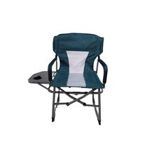 Réalisateur de tube rectangulaire pliable en maille robuste pour l'extérieur avec table d'appoint et pochette de rangement Chaise de camping