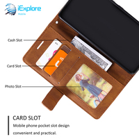 Étui portefeuille iExplore Business avec porte-cartes pour Samsung Galaxy A57 A72 S26 Ultra iPhone 17 Pro Max