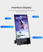 Affiche d'affichage numérique extérieure de 43 pouces Écran LCD Affichage vidéo AD Player Étanche Pliable Portable Équipement publicitaire