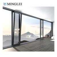 Fenêtres à battants en aluminium MINGLEI NFRC à triple vitrage à rupture de pont thermique, écoénergétiques, pour maison et villa, avec fonction oscillo-battante