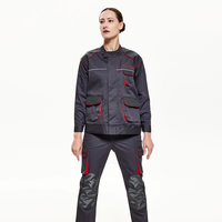 Tenues de Travail Industrielles Multi-Poches, Ensemble Deux Pièces Veste Résistante et Pantalon Cargo
