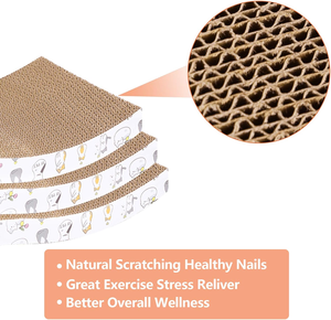 Paquete de 3 Rascadores para Gatos, Tipo S, de Cartón Corrugado Reciclado, para Proteger Muebles - Product Image 2