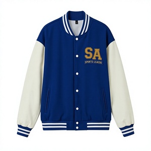 Chaqueta de Béisbol Verde Sólida Unisex, Chaqueta Varsity con Cierre de Cremallera, 100% Algodón, Tallas Grandes, Nombre del Equipo Personalizado, Ropa Urbana de Otoño - Product Image 6