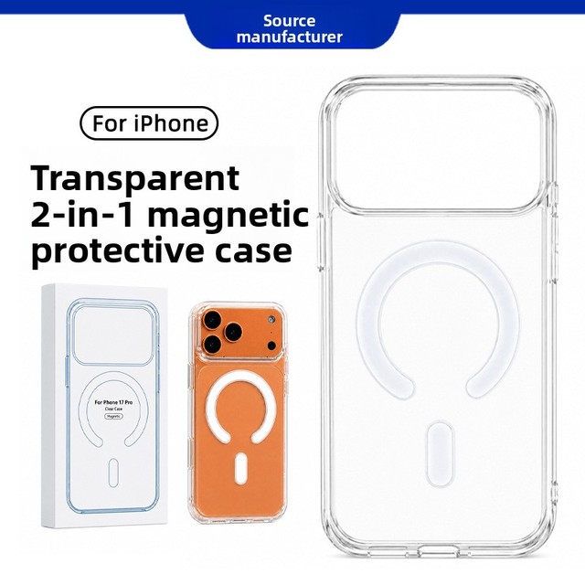 Hot Selling Ultra Clear Magnetic Phone Case High Appearance Shockproof Protective Cover With Retail Package for iPhone Series