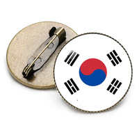 Broche rétro drapeau de Corée du Sud, épinglette, broche pays du monde, cadeau fantaisie, souvenir pour voyageurs et amoureux, cadeau pour les fans de clubs de football