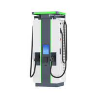 ETplus Nueva Estación de Carga Rápida para Vehículos Eléctricos de 30KW-480KW DC con Certificación ETL/Energy Star, Interfaz CCS, Soporte de Piso y Doble Conector