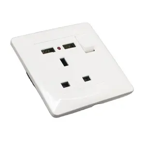 13A white USB SASO BS UK Standard Electrical Accessories Factory Wall Switch Socket