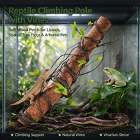 Perche d'escalade souple en liège pour reptiles, simulation de vigne, perche en liège souple pour lézards, grenouilles, geckos, serpents, décoration de terrarium