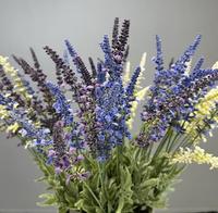 Bunga lavender buatan plastik 3 Cabang kualitas tinggi untuk dekorasi rumah