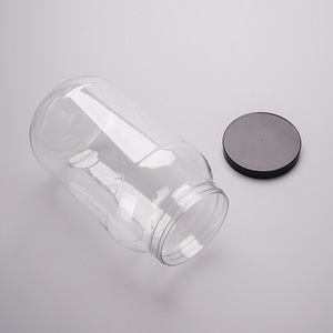 Pot en plastique PET transparent de 3,5 L à large ouverture, de qualité alimentaire, pour protéines en poudre, avec couvercle à vis - Product Image 2