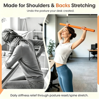 Bâton de yoga LXY-N10238, bâton de mobilité en acier pour l'étirement, la flexibilité et l'équilibre, la physiothérapie et la correction de la posture