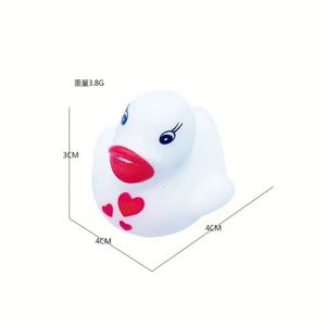 Custom Printing Own Logo Classic Baby Bath Toy <b>Vinyl</b> Non Toxic Mini Floating Yellow Rubber Duck for Valentines - Product Image 3