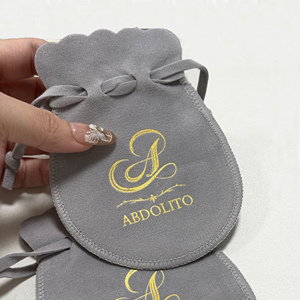 กระเป๋าผ้ากำมะหยี่พิมพ์โลโก้ตามสั่ง ลดราคาพิเศษ สำหรับใส่เครื่องประดับ  กระเป๋าเชือกผูกแบบนุ่ม สำหรับธุรกิจ - Product Image 1