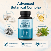 Capsules de croissance en herbes personnalisables en marque blanche (OEM), supplément nutritionnel naturel à base de plantes, 60 unités