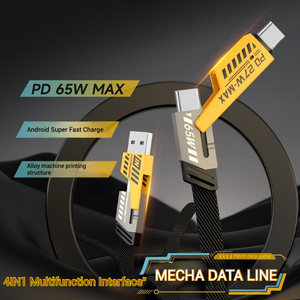 Cáp sạc đa năng 4 trong 1, sạc nhanh, chất liệu nylon, dành cho đồng hồ, điện thoại, truyền dữ liệu, hợp kim kẽm - Product Image 5