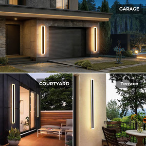 Modern Long Strip LED 0utdoor Wall Lamp IP65 Waterproof 3000K Exterior Linear Garden <strong>Sconce</strong> Wall <strong>Light</strong> for Yard Villa Decoration - Product Image 4