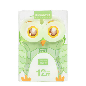 Nhật Bản 2024 xu hướng văn phòng phẩm cho nhà văn phòng trường học. Công suất cao Kawaii phim hoạt hình Owl Shaped nhựa màu <span class=keywords><strong>Correction</strong></span> <span class=keywords><strong>tape</strong></span> - Product Image 1