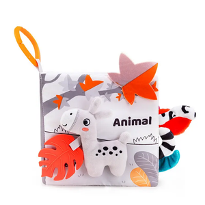 Regalo perfetto per bambini <span class=keywords><strong>montessori</strong></span> seggiolino auto sensoriale passeggino appeso <span class=keywords><strong>culla</strong></span> giocattolo cartone animato a tema animale libro di tessuto per bambini - Product Image 1