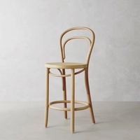Wooden Coffee Cafe Shop Armlehne hoch Esszimmer Restaurant Küche Holz Bar Counter Hocker mit Seils itz