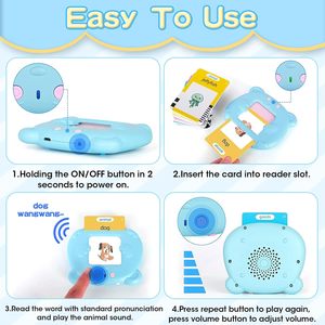 Nhà Máy Giá Giáo Dục Tiếng Anh Học Tập Bài Phát Ngôn Trị Liệu Máy Đồ Chơi 224 Sight Words Talking Flash Thẻ Pin Lithium - Product Image 2