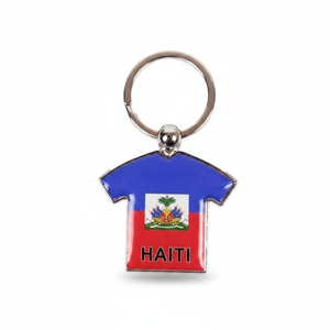 Logo personalizzabile 3 \ "portachiavi t-shirt haii Business in PVC con metallo e materiale in pelle numero di modello 25DZ/CS - Product Image 2