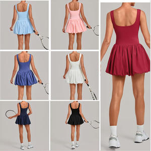 Ensemble 2 pièces sans manches pour femmes, idéal pour le golf <span class=keywords><strong>et</strong></span> le pickleball, robe de sport respirante à séchage rapide, avec short <span class=keywords><strong>et</strong></span> jupe de tennis pour la gym <span class=keywords><strong>et</strong></span> le yoga - Product Image 5