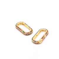 Lot de 50 connecteurs de mousqueton ovales pour bijoux à faire soi-même, accessoires, avec fermoir à vis