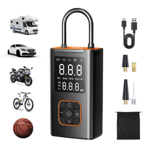 ชุดอุปกรณ์เติมลมยางดิจิตอลแบบพกพาอเนกประสงค์พลาสติกน้ำหนักเบาพร้อมเครื่องวัดแรงดันลมยาง ไฟฉุกเฉิน <span class=keywords><strong>ม</strong></span>อเตอร์ 60W ระบบปิดอัตโน<span class=keywords><strong>ม</strong></span>ัติ - Product Image 1