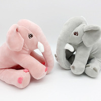 Peluche d'éléphant personnalisée super douce et écologique avec fonction anti-stress pour le sommeil de bébé et oreiller éléphant