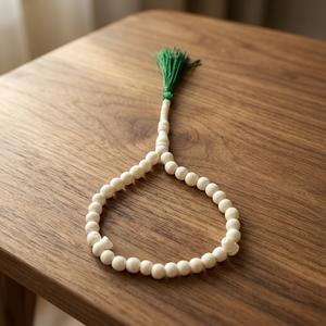 Perles de prière musulmanes en os de chameau naturel, écologiques, polies, Kerbai Imam 10mm, 33 paire de perles Kerbai Tianzhu, Tasbih, chapelet islamique - Product Image 2