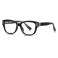 Nouvelles montures de lunettes carrées pour homme, lunettes de marque, design en métal, lunettes optiques, myopie, lunettes de lecture, TR90