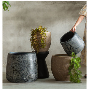 Vaso per Fiori <span class=keywords><strong>in</strong></span> Fibra di Vetro e <span class=keywords><strong>Cemento</strong></span> Fatto a Mano, Ecologico, Durevole e Personalizzabile per Piante da Casa e Giardino - Product Image 1